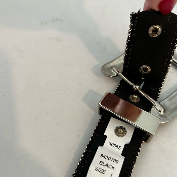 Womens Black Belt Pink,Blue & Silver Gems
W/ Interchangeable Buckle

Size L 41” - Picture 8 of 9
